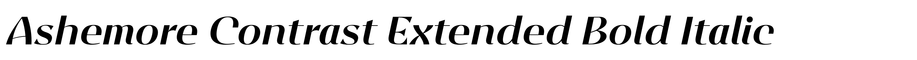 Ashemore Contrast Extended Bold Italic
